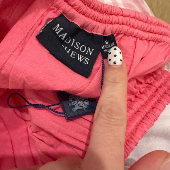 Madison Mathews Pink Scallop Hem Tank Top Size Small - Picture 4 of 4